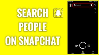 How To Search amp Find People On Snapchat [upl. by Ahsienet]