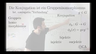 Konjugation Gruppenisomorphismus  Beweis Algebra [upl. by Hummel534]