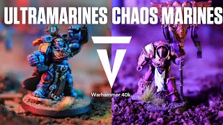 Ultramarines vs Chaos Space Marines Warhammer 40000 Battle Report [upl. by Aran]