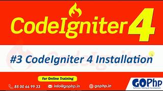 03 CodeIgniter 4 Installation [upl. by Nylanna]