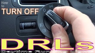 How to Turn OFF Daytime Running Lights VW Polo DRL Headlights [upl. by Tiffi]