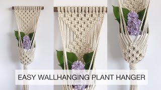 HOW TO MAKE A MACRAME WALLHANGING PLANT HANGER  MACRAME TUTORIAL  EASY MACRAME PLANTHANGER 3 [upl. by Drallim]