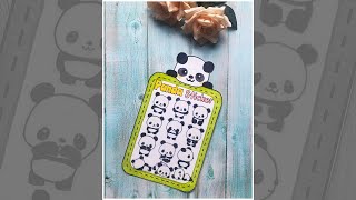 DIY TRANSPARENT STICKERS  HOW TO MAKE A CUTE PANDA TRANSPARENT STICKERS  HOMEMADE STICKER Shorts [upl. by Eyt163]