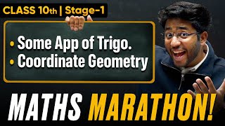 Class 10th Maths Maha Marathon  Some App of Trigonometry amp Coord Geometry 🔥  Shobhit Nirwan [upl. by Esenwahs]