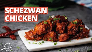 Schezwan Chicken Recipe  Restaurant style IndoChinese Chicken Starter  Cookd [upl. by Case]