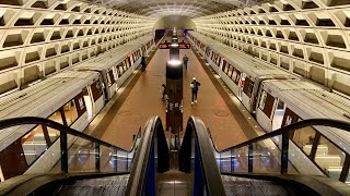 ⁴ᴷ⁶⁰ Riding Washington DC Metro from DuPont Circle to Metro Center [upl. by Danelle]