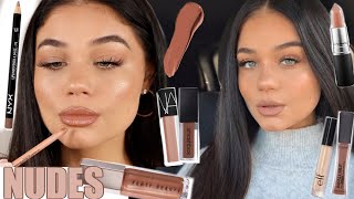 WORLDS BEST NUDE LIP COLORS  DRUGSTORE  HIGH END  Blissfulbrii [upl. by Rucker479]