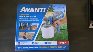 Avanti AV 100 Handheld HVLP Paint amp Stain Sprayer [upl. by Hasile]