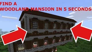 FIND a WOODLAND MANSION in 5 SECONDS in MINECRAFT [upl. by Sinegold]