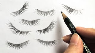 How to Draw Eyelashes  Practice with me [upl. by Ennyletak184]