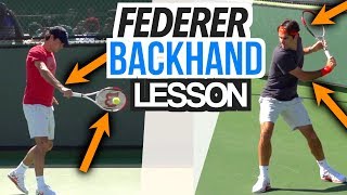 Roger Federer  One Handed Backhand Swing Analysis [upl. by Mudenihc462]