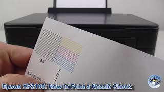 Epson Expression Home XP2100 How to Print a Nozzle Check Test Page [upl. by Lucky]