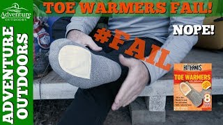 Camping Gear  HotHands Toe Warmers FAIL  Dont Do It [upl. by Parshall662]