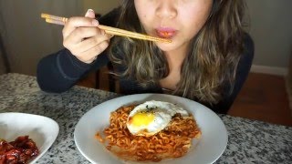 ASMR Spicy Korean Noodle Challenge [upl. by Atiz880]