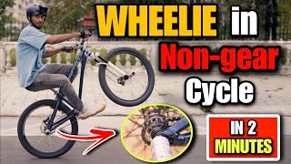 How to WHEELIE in Non Gear Cycle  Infinity Riderzz [upl. by Adilem132]