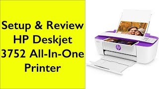 Setup of HP DeskJet 3752 Wireless AllinOne Compact Printer with Mobile Printing [upl. by Silado158]