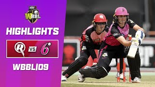 Melbourne Renegades v Sydney Sixers  WBBL09 [upl. by Nivlam]