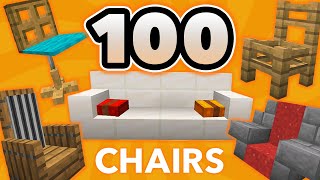 100 Minecraft Chair Ideas How to Build Furniture Designs in Minecraft [upl. by Towers]