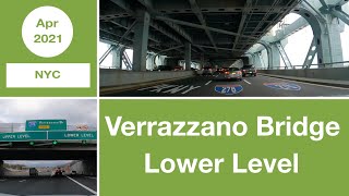 The VerrazzanoNarrows Bridge Lower Level  NYC  USA [upl. by Sherburn919]