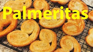 Receta de las Palmeritas  Corazones de Hojaldre  Palmiers paso a paso [upl. by Chilton]