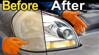 How To Restore Headlights PERMANENTLY  Better Than a BRAND NEW Headlight [upl. by Ztnaj]