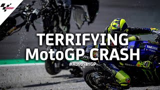 Terrifying MotoGP™ crash from every angle  AustrianGP 2020 [upl. by Aivatan]