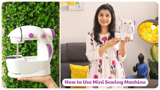 छोटी सिलाई मशीन का उपयोग कैसे करें  Mini Sewing Machine Review amp Demonstration Home n Much More [upl. by Barolet]