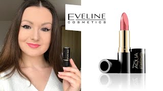 Eveline Cosmetics Aqua Platinum Lipstick  Review  Swatch 🌸 [upl. by Griswold]