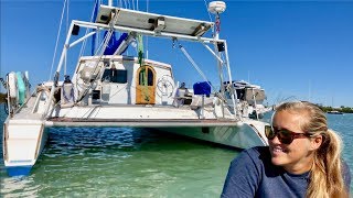 Our Catamaran Is Our Home  Our Catamaran Boat Tour [upl. by Levon]