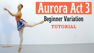 Aurora Act 3  Beginner Ballet Variation Tutorial 2021 [upl. by Calvert]