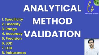 VALIDATION OF ANALYTICAL METHOD  Method validation  Validation of an analytical procedure [upl. by Kerad296]