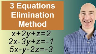 Solving Systems of 3 Equations Elimination [upl. by Jacob]