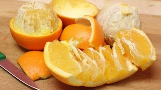 How to Peel an Orange FAST 3 Methods [upl. by Yenhoj]