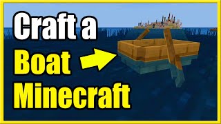 How to Make a Boat in Minecraft Survival Mode Recipe Tutorial [upl. by Rudolf]