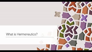 What Is Hermeneutics [upl. by Alleciram399]