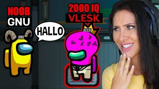 2000 IQ imposter Vlesk verliert ZWEIMAL gegen Noob Among Us [upl. by Anniala]