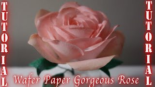 A Simple Wafer Rose Tutorial How To Work with Edible Wafer Paper Rose Tutorial DIY from Art Tart [upl. by Hagai]