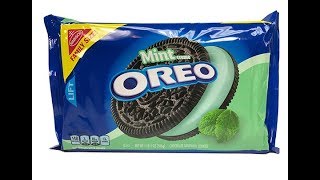 Mint Creme Oreos Unwrapping DELICIOUS [upl. by Lizbeth293]