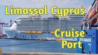 Limassol Cyprus Cruise Port View [upl. by Arst]