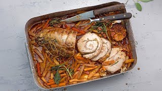 Kalbsrollbraten mit Rohschinken – Migusto Rezept [upl. by Eidolem658]