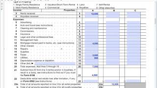 How to fill out IRS Schedule E Rental Income or Loss [upl. by Madox585]