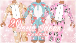 20 Onesie Codes for Bloxburg amp RHS2 ROBLOX xCandyc0rex [upl. by Sarge]