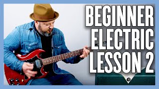 Beginner Electric Guitar Lesson 1 FINGER POWER CHORDS [upl. by Ecadnak278]