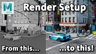 Rendering a complex scene  Part 17 Introduction to Render Setup [upl. by Jankell]