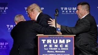 Donald Trump rushed off stage during rally in Nevada [upl. by Blunt77]