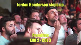 World Cup 2018 England vs Colombia  fans amazing reactions [upl. by Cassandry]