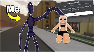 BANNING HACKERS As Tall SLIME In Roblox Da Hood [upl. by Travis]