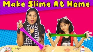 How to Make Easy Slime At Home  Kids Making Slime At Home Only Two Ingredients [upl. by Aynotel]