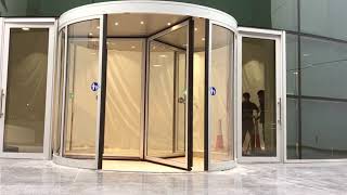 Automatic Revolving Door with breakout Function [upl. by Asilahs90]