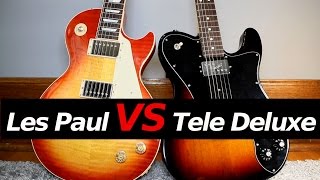 LES PAUL vs TELECASTER DELUXE  Guitar Tone Comparison [upl. by Sillsby]